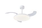 Slim Fan 50cm 50W LED Dimmable Ceiling Light With Built-In 30W DC Fan, 2700-5000K Remote Control, 5500lm, White, 5yrs Warranty