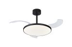 Slim Fan 50cm 50W LED Dimmable Ceiling Light With Built-In 30W DC Fan, 2700-5000K Remote Control, 5500lm, Black, 5yrs Warranty