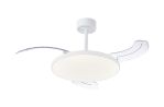 Slim Fan Mini 40cm 45W LED Dimmable Ceiling Light With Built-In 25W DC Fan, 2700-5000K Remote Control, 5000lm, White, 5yrs Warranty