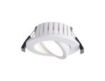 Manresa 7W, Triac Dimmable CCT LED Fire Rated Adjustable Downlight, Matt White, Cut Out: 70mm, 700lm, 60°, DRIVER INC., IP65, 5yrs Wrnty
