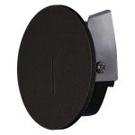 Sotavento Round Wall Lamp, 3W LED, 3000K, 150lm, IP42, Black, Cut Out: 48mm, 3yrs Warranty