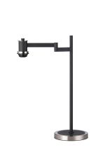 Erdi Swing Arm Table Lamp, Without Shade, 1 Light E14, Satin Nickel/Satin Black