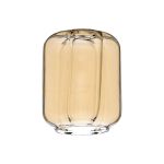 Erdi 13x16cm Striped Cylinder (A) Amber Glass Shade