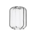 Erdi 13x16cm Striped Cylinder (A) Clear Glass Shade
