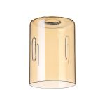 Erdi 12x16cm Uniform Dimple Cylinder (C) Amber Glass Shade