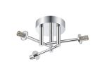 Gana 28cm Semi Flush Ceiling (FRAME ONLY) Round, 3 Light G9, IP44, Polished Chrome