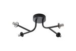 Gana Linear Semi Flush Ceiling (FRAME ONLY), 4 Light G9, IP44, Satin Black