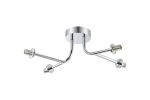 Gana Linear Semi Flush Ceiling (FRAME ONLY), 4 Light G9, IP44, Polished Chrome