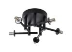 Gana 33.8cm Semi Flush Ceiling (FRAME ONLY) Round, 5 Light G9, IP44, Satin Black