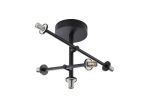 Gana Semi Flush Ceiling (FRAME ONLY) Tiered Adjustable Arms, 5 Light G9, IP44, Satin Black