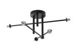 Gana Semi Flush Ceiling (FRAME ONLY) Tiered, 6 Light G9, IP44, Satin Black