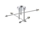 Gana Semi Flush Ceiling (FRAME ONLY) Tiered, 6 Light G9, IP44, Polished Chrome