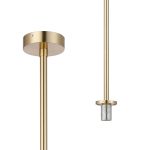 Gana 8cm Telescopic Pendant Kit (FRAME ONLY), 1 Light G9, IP44, Brass Gold