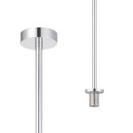 Gana 8cm Telescopic Pendant Kit (FRAME ONLY), 1 Light G9, IP44, Polished Chrome