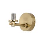Gana Short Arm Wall Light (FRAME ONLY), 1 Light G9, IP44, Brass Gold