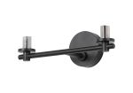 Gana Short Arm Wall Light (FRAME ONLY), 2 Light G9, IP44, Satin Black