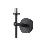 Gana Medium Arm Wall Light (FRAME ONLY), 1 Light G9, IP44, Satin Black