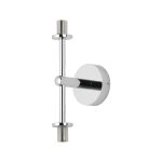Gana Medium Arm Wall Light (FRAME ONLY), 2 Light G9, IP44, Polished Chrome