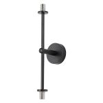 Gana Tall Arm Wall Light (FRAME ONLY), 2 Light G9, IP44, Satin Black