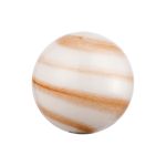 Gana 12cm Round Marble Effect Glass Shade (C), White / Brown