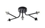 Gana Linear Semi Flush Ceiling (FRAME ONLY), 5 Light G9, IP44, Satin Black