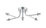 Gana Linear Semi Flush Ceiling (FRAME ONLY), 5 Light G9, IP44, Polished Chrome