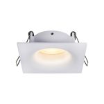 Tavira Recessed Spotlight 8.5cm Square, GU10 (Max 12W), IP54, Cut Out 68mm, White