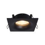 Tavira Recessed Spotlight 8.5cm Square, GU10 (Max 12W), IP54, Cut Out 68mm, Black