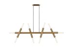 Vienta 5 Arm 10 Light Linear Adjustable Pendant E27, Antique Gold, Lamps Not Included,