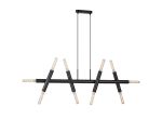 Vienta 5 Arm 10 Light Linear Adjustable Pendant E27, Satin Black, Lamps Not Included,