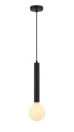 Vienta 1 Light Vertical Pendant E27, Satin Black, Lamps Not Included,