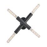 Vienta 2 Arm 4 Light Adjustable Ceiling/Wall E27, Satin Black, Lamps Not Included,