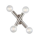 Vienta 2 Arm 4 Light Adjustable Ceiling/Wall E27, Satin Nickel, Lamps Not Included,