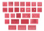 Trendi, Artistic Modern TV Co-Axial & RJ11 Telephone Strawberry Finish, BRITISH MADE, (35mm Back Box Required), 5yrs Warranty