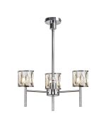 Fonte 45.5cm 3 Light G9 Telescopic/Semi Flush Polished Chrome / Clear Crystal Shade