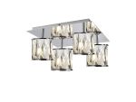 Fonte Square 4 Light G9 40cm Flush Light Polished Chrome / Clear Crystal Shade