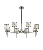 Fonte 76.8cm 8 Light G9 Telescopic/Semi Flush Polished Chrome / Clear Crystal Shade