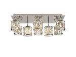 Fonte Rectangle 8 Light G9 Flush Light Polished Chrome / Clear Crystal Shade