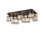 Fonte Rectangle 8 Light G9 Flush Sand Black / Clear Crystal Shade