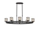 Fonte 8 Light Oval G9 Cartwheel Light Sand Black / Clear Crystal Shade