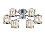 Fonte 51.8cm 6 Light G9 Semi Flush Polished Chrome / Clear Crystal Shade