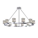 Fonte 105.8cm 12 Light Round G9 Cartwheel Light Polished Chrome / Clear Crystal Shade