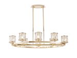 Fonte 8 Light Oval G9 Cartwheel Light French Gold / Clear Crystal Shade