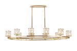 Fonte 10 Light Oval G9 Cartwheel Light French Gold / Clear Crystal Shade