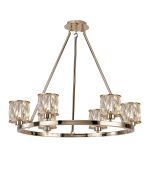 Fonte 70.8cm 6 Light Round G9 Cartwheel Light French Gold / Clear Crystal Shade