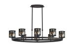 Fonte 8 Light Oval G9 Cartwheel Light Sand Black / Smoked Crystal Shade