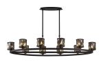 Fonte 10 Light Oval G9 Cartwheel Light Sand Black / Smoked Crystal Shade