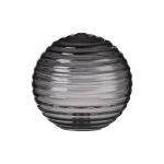 Notte 12cm Ribbed Round Glass Shade (B), Smoke