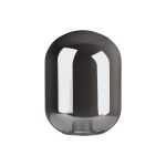 Notte 9x12.5cm Smooth Tubular Glass Shade (D), Smoke Plated