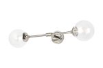 Notte Ceiling/Wall Light Linear, 2 Light G9, IP44, Polished Nickel/Clear Smooth Round Glass